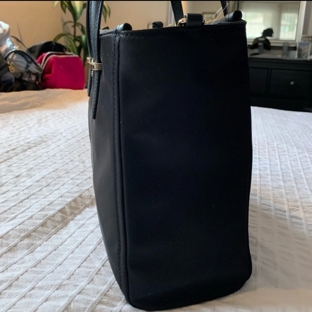 KATE SPADE NEW YORK WILSON ROAD ALYSE BLACK NYLON SATCHEL BAG